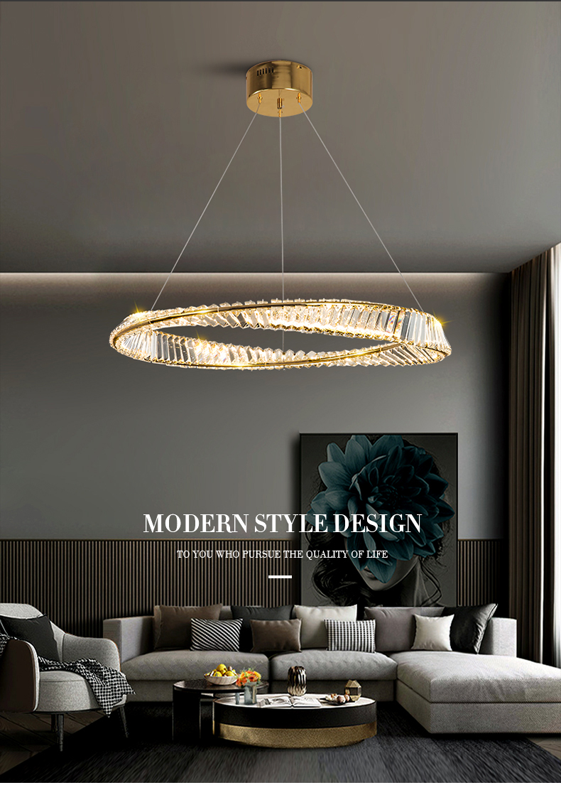 

Modern Crystal Led Pendant Lights Lamp Living Dining Room Decor Pendant Bedroom Hanging Lighting Fixtures Luminaire