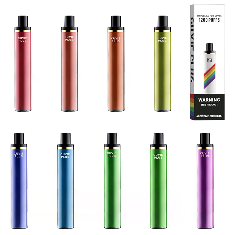 

Cuvie Plus Disposable Vape Pen Kits 1200 Puffs cigarettes 950mAh Battery 5ML Vapor Pod Device Electronic Cigarette Puffbars Vapes