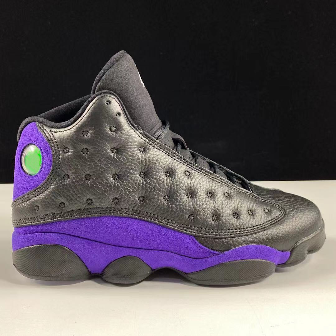 

authentic men basketball shoes court purple 13 black sports outdoor sneakers jumpman 13s with box
