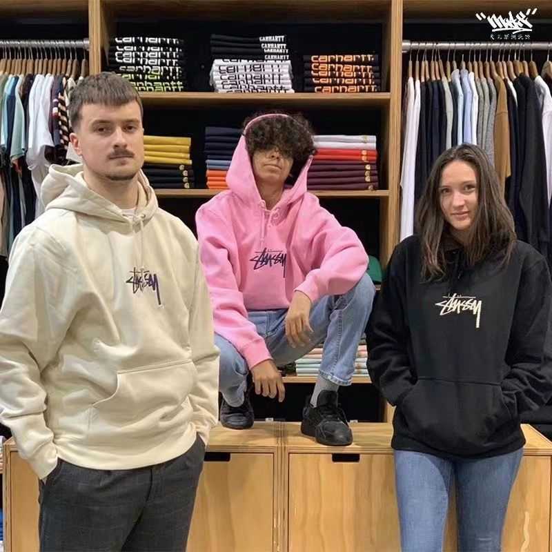 

Stussy stock 2021 autumn winter new classic stussy embroidered Plush Hoodie sweater for men and women, 123