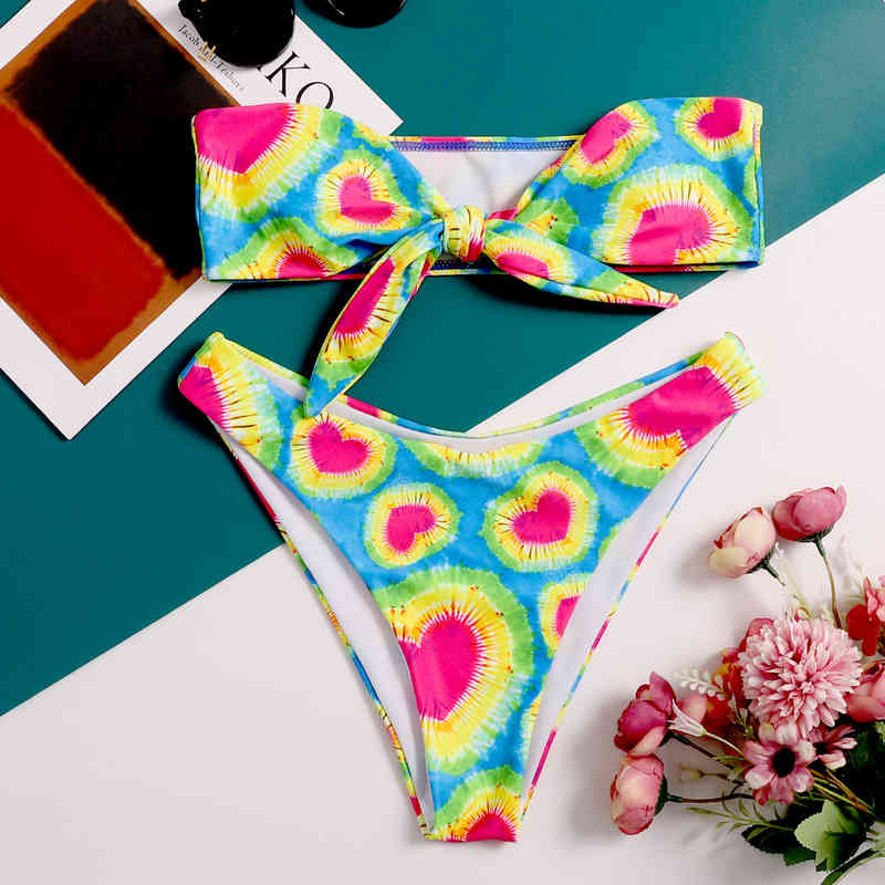 Fashion Personality 2021 Bra Split High Elastic Polyester Sexy Bikini Swimsuit-image-678423220