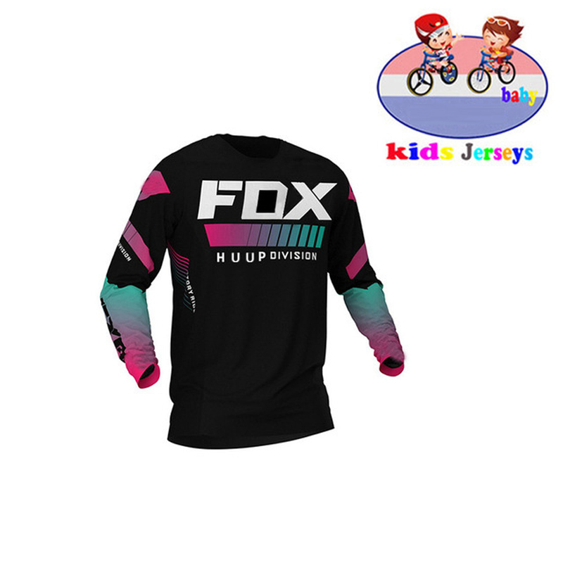 

Huup cool and refreshing Kids Quick Dry Motocross Jersey Downhil Mountain Bike DH Shirt MX Motorcycle Clothing for Boys MTB T-Shirts X0503