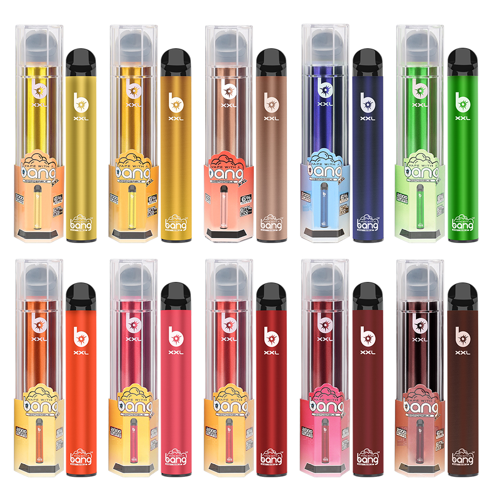 

Bang XXL XXTRA 2000 Puffs Cigarette Disposable Vape Pen Stock In USA Puff Bars Wholesale 800mAh Battery 6ml Pod Cartridges Pre-filled Vapor Portable Vaporizer Kits