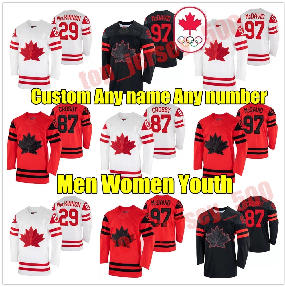 

NEW 97 Connor McDavid Team Canada 2022 Hockey Jersey Sidney Crosby Alex Pietrangelo Nathan MacKinnon John Tavares Mitch Marner Patrice Bergeron Mark Stone, As shown in illustration