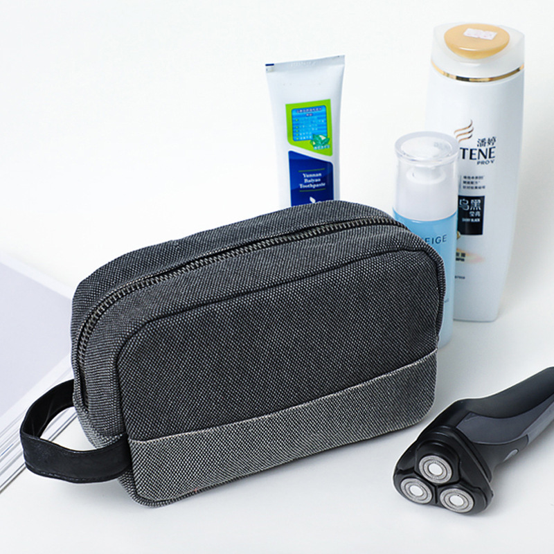 

Busins Travel Portable Korean Canvas Wash Bag for Men, Gentleman gray