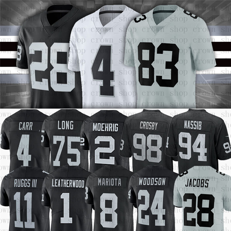 

28 Josh Jacobs 11 Henry Ruggs III Las Vegas Raiders Men Jersey 4 Derek Carr Bo Jackson 83 Darren Waller Hunter Renfrow Maxx Crosby Marcus Mariota Carl Nassib, Men(tu xi zhe)