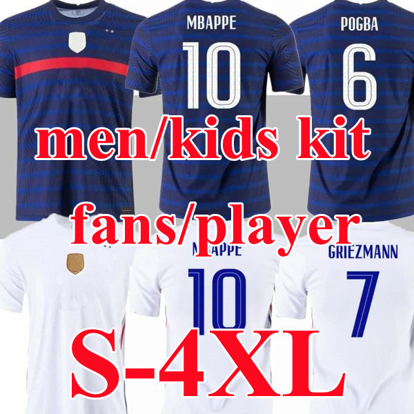 

size 2xl 3xl 4xl FRANCE men+kids 2021 Francia soccer jersey MBAPPE GRIEZMANN KANTE POGBA Maillot de foot 20 2021 Kids kits set football shirts Uniform, Orange
