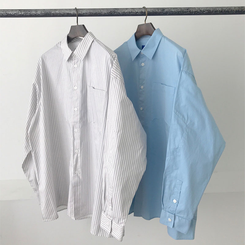 

Hip-Hip Casaul Lovers Adererror Striped Shirts Men Women 1:1 High Quality Light Blue Ader error Long Sleeve Shirts C0325, White;black