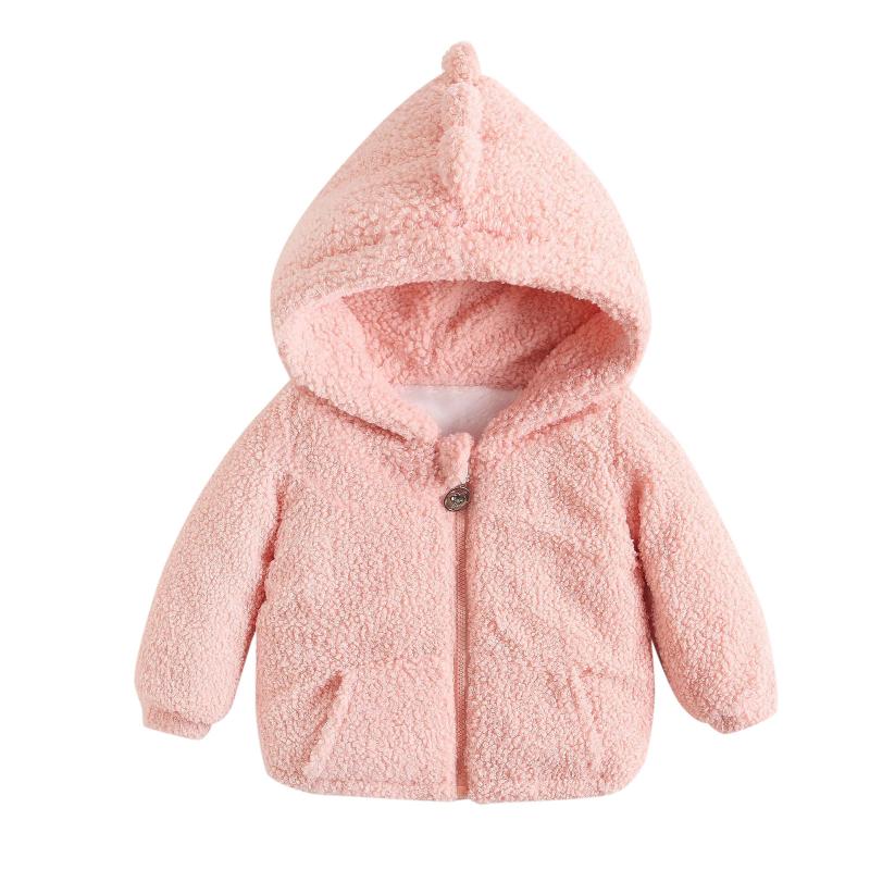 

Jackets Coat Thick Girls Kids Baby Outwear Toddler Cute Hooded Boy Zipper Fleece Warm Coat&jacket, Blue;gray