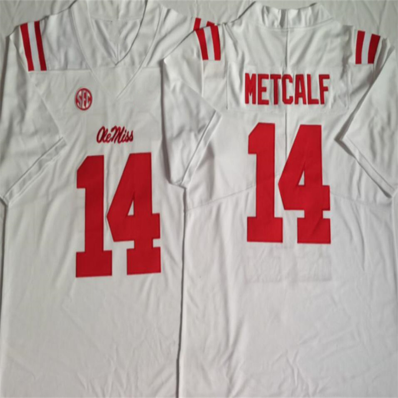 

Ole Miss Rebels Football Jersey 2 Matt Corral light blue 14 metcalf white red