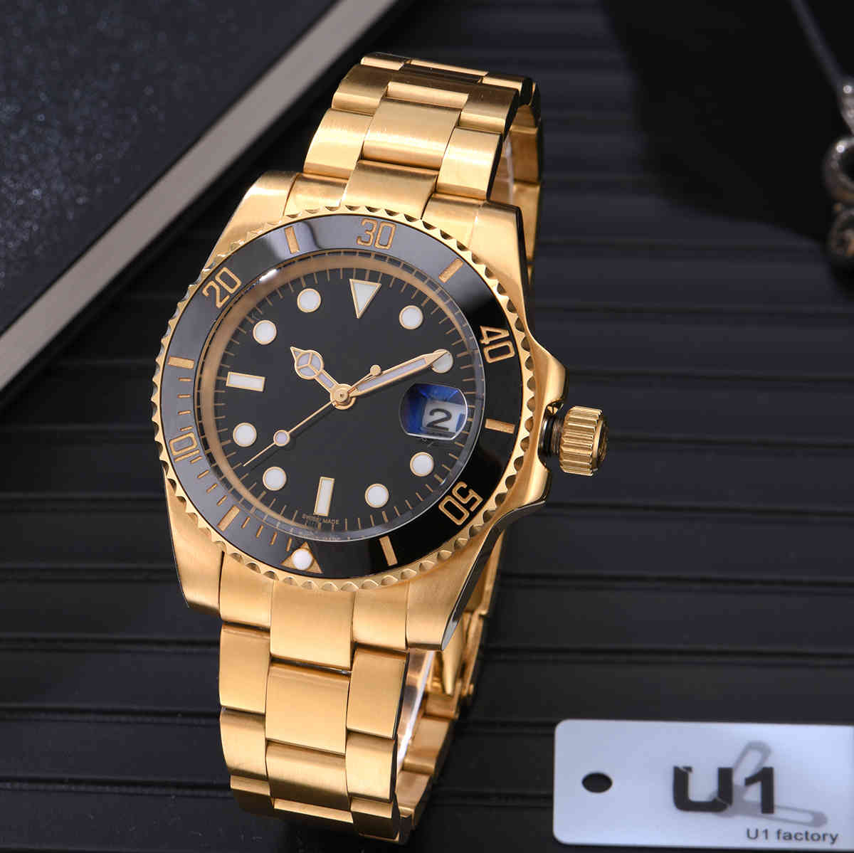

Bezel Quality Ceramic U1 AAA+ Mens watches Automatic Mechanical 2813 Movement Watch Luminous Sapphire Waterproof Sports Self-wind Fashion, Color 1