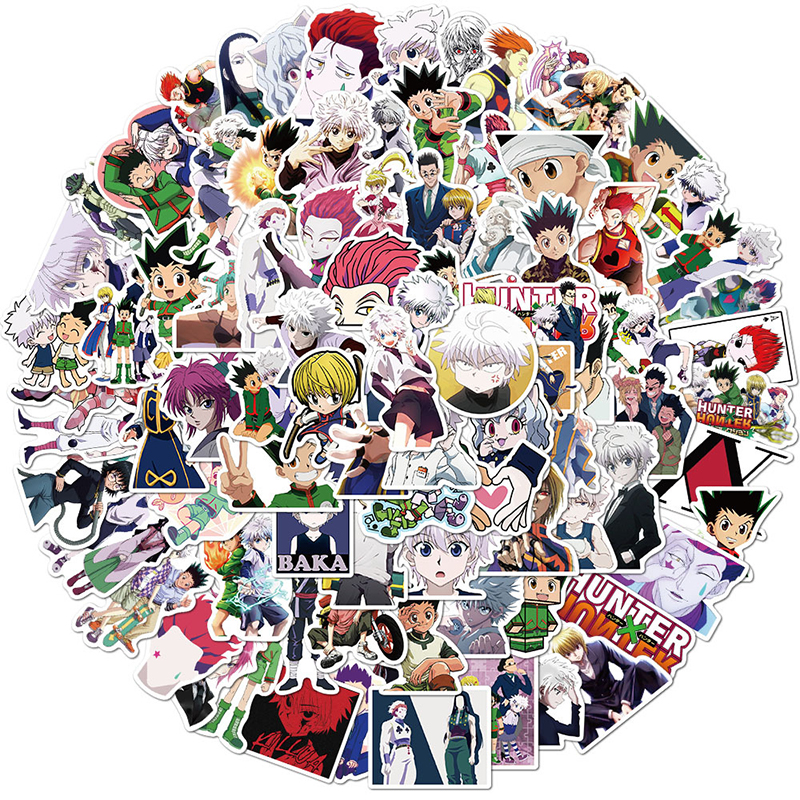 

Japan Anime Hunter Stickers 100pcs Cartoon DIY Graffiti Decals For Helmet Luggage Motorcycle iPad Phone Scooter Car Laptop Guitar Games Gift Decoration, Mix