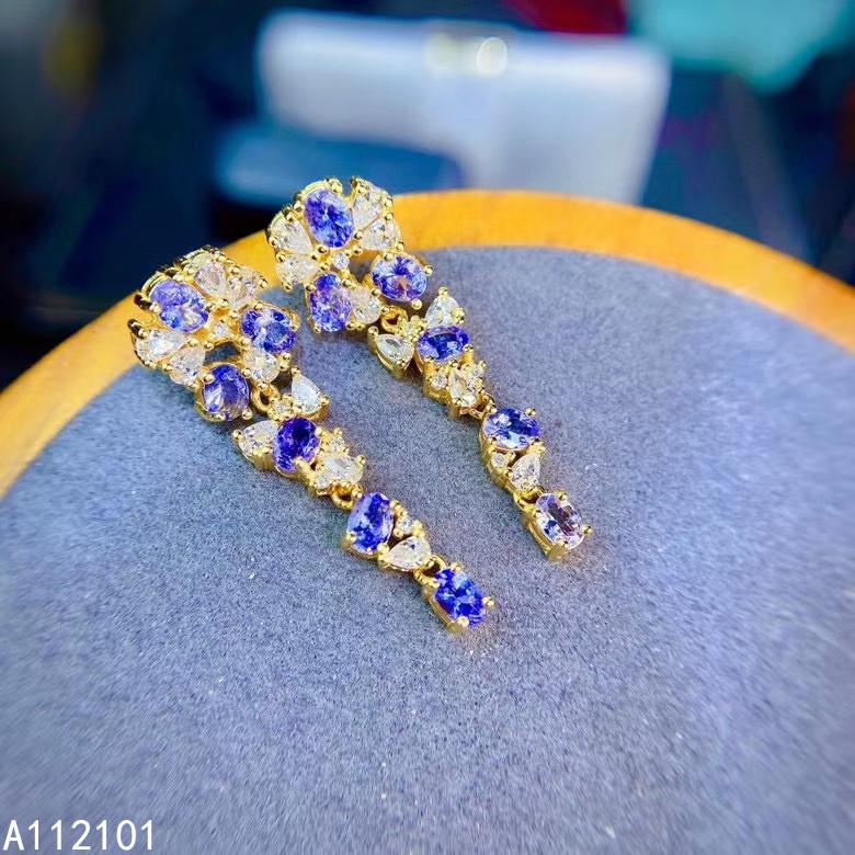 

Dangle & Chandelier KJJEAXCMY Fine Jewelry 925 Sterling Silver Natural Tanzanite Girl Luxury Earring Eardrop Support Test Chinese Style