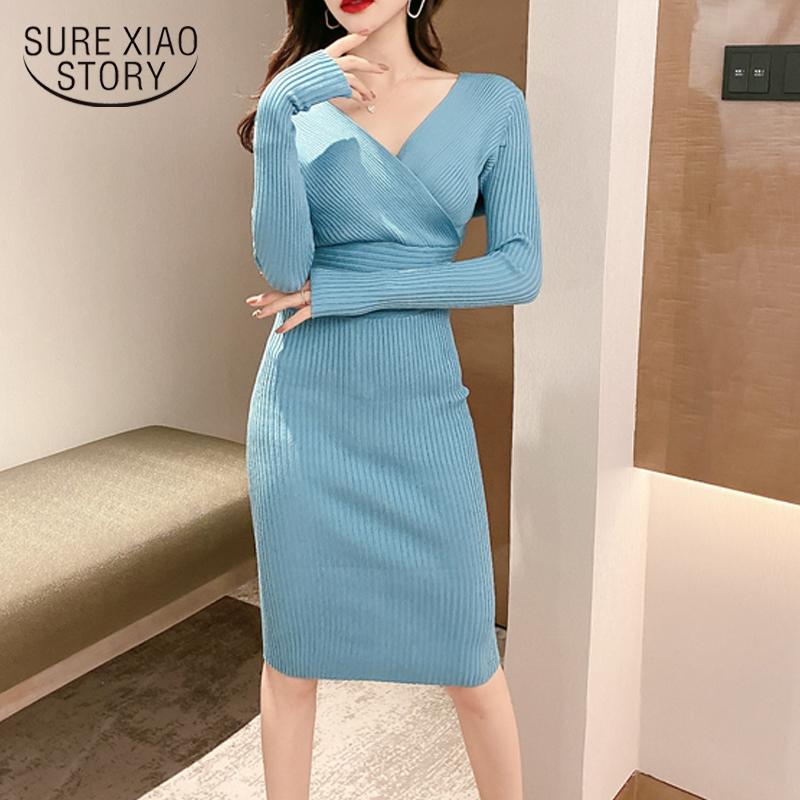 

Casual Dresses Fashion Sexy Knit Dress Women Spring Solid Off Shoulder High Waist Long Sleeve Sweater Sheath Vestido 12251, Black;gray