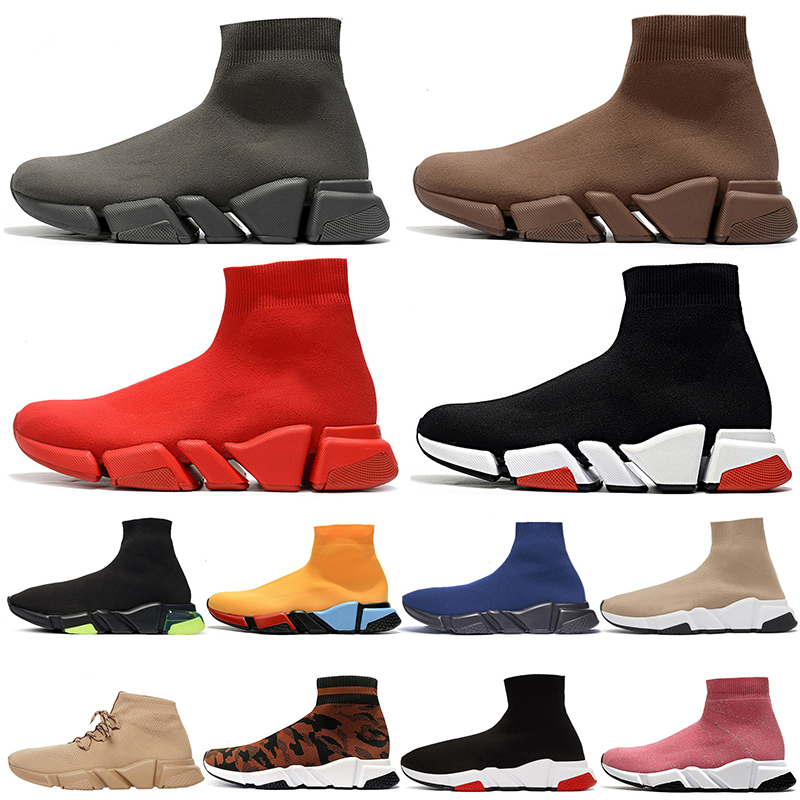 

men women 2.0 sock speed running causal shoes balenciagas platform high boot designers clear sole volt sneakers runners trainer triple black white beige off shoe, #a27 36-45
