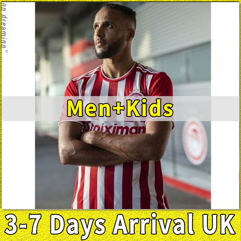 

21 22 Olympiacos FC Football Soccer Jersey Ansarifard Marin Fortounis Pardo Tachtsidis Kourtis Ofoe Customize Home Red Shirt Uniform 2021 2022 kids shorts