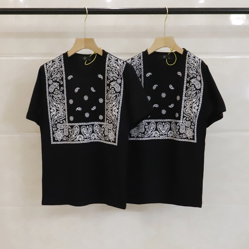 

Mens Stylist T Shirt Friends Men Women High Quality Cashew Flower Print Trend Loose Clothing Tees Size S-2XL, White;black