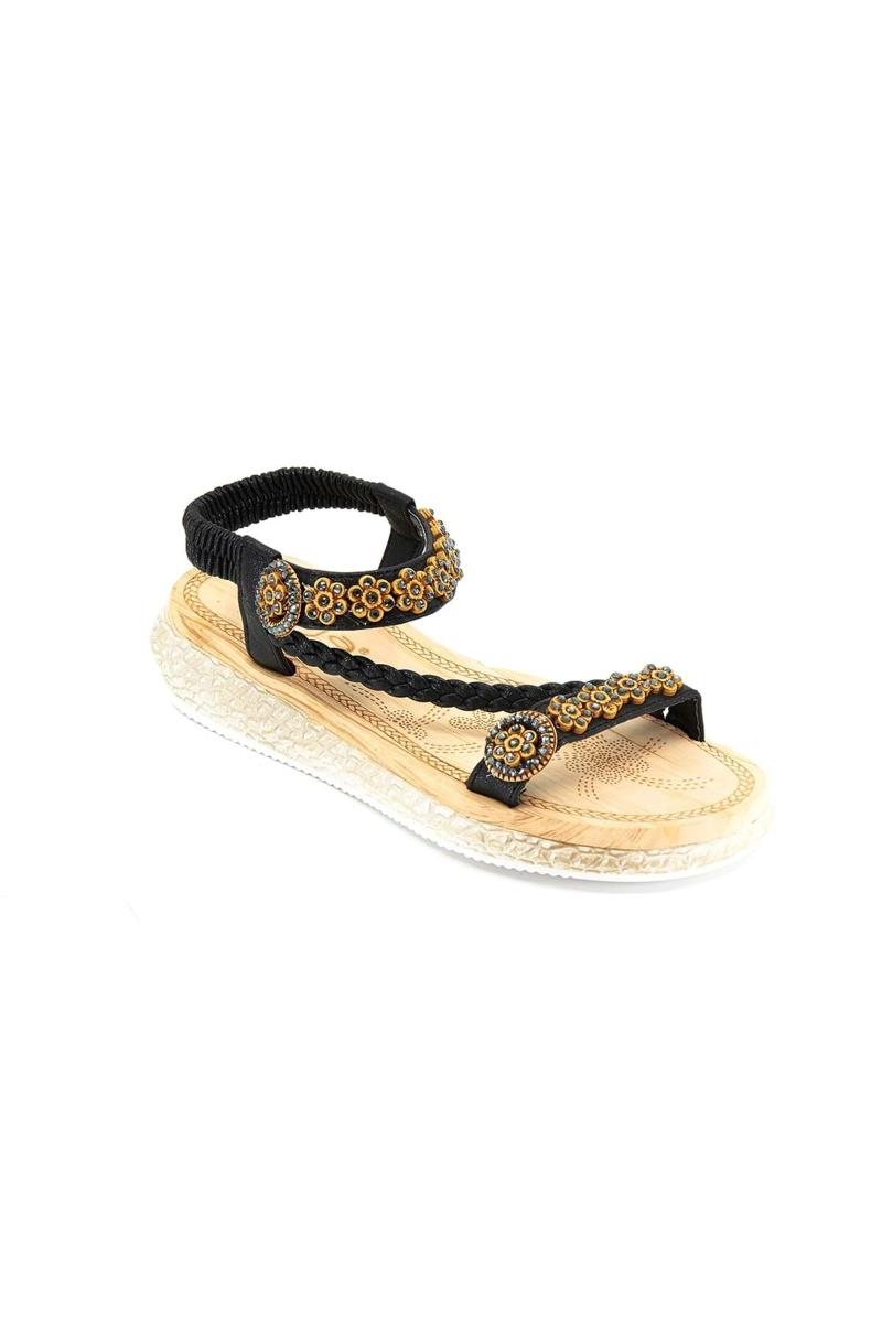 

Sandals 19y209-3 Women Black Orthopedic Casual Sandals--Black-36, As pic