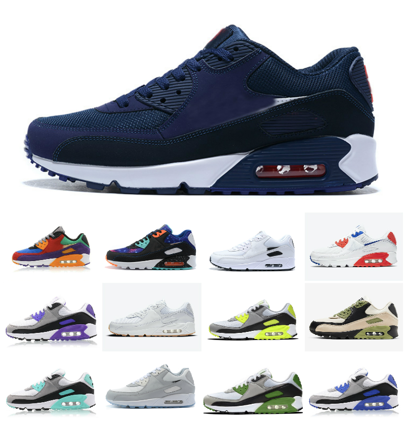 

USA 90 OG University Blue Red Mens Running Shoes 90s Be True Triple Black White Volt Sneakers air90 UNC Hyper Royal Grape Infrared Womens Fa