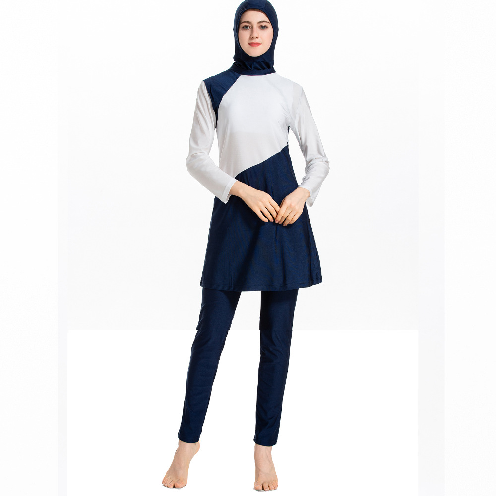 

3 Pieces Sets Islamic Muslim Swimwear Women Full Coverage Beach Sun Protection Sports Suits Bathing Suit Swim Surf Wear Swimsuit