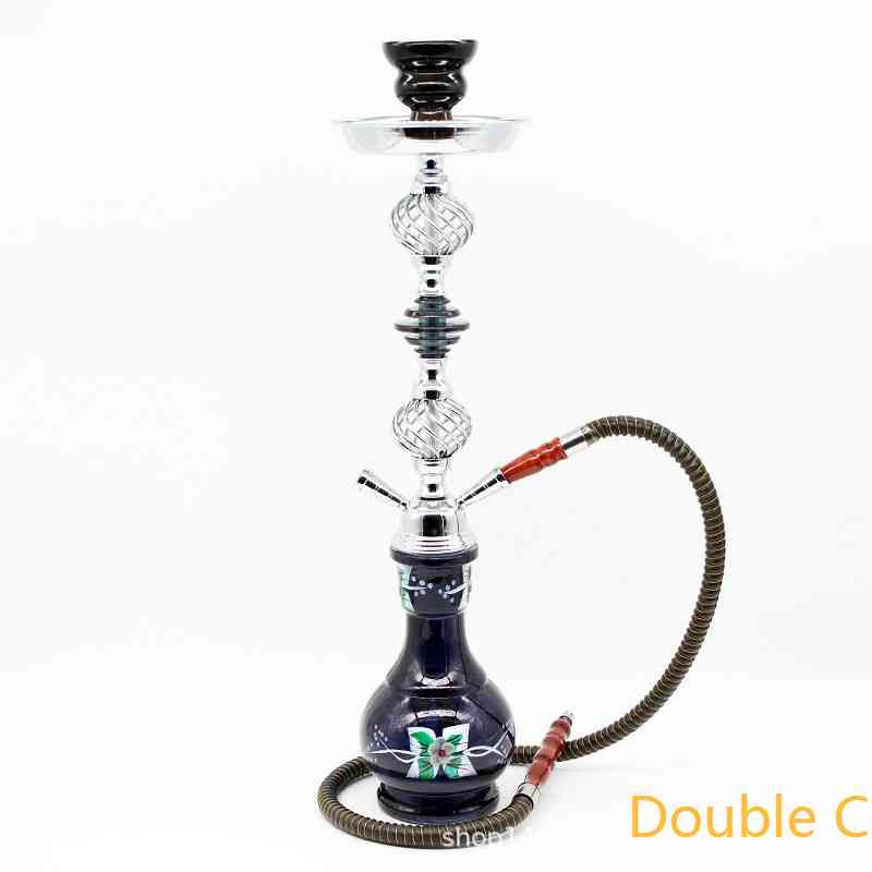 

Arabian water pipe new Mahua 56cm medium glass double pipe hookah smoking