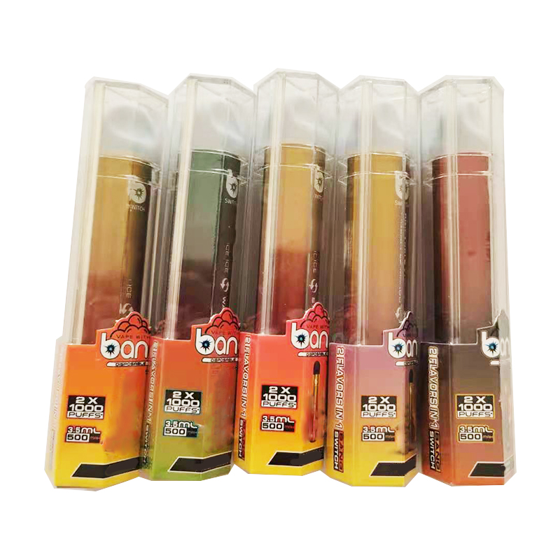 

Electronic cigarette 2000 Puffs Two kinds fruit flavour 1000+1000 Bang switch Disposable Vape puff bar fast Spot 800mAh