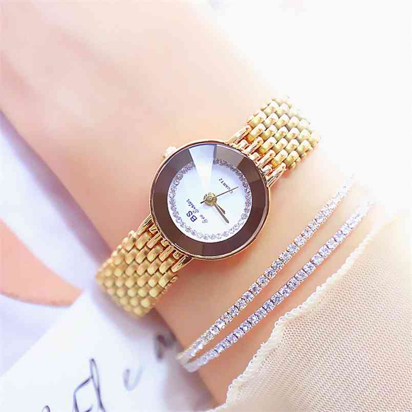 

Diamond Watches Women Luxury Casual Dress Ladies Small Dial Clock Female Bracelet Watch Montre Femme 210707, Silver