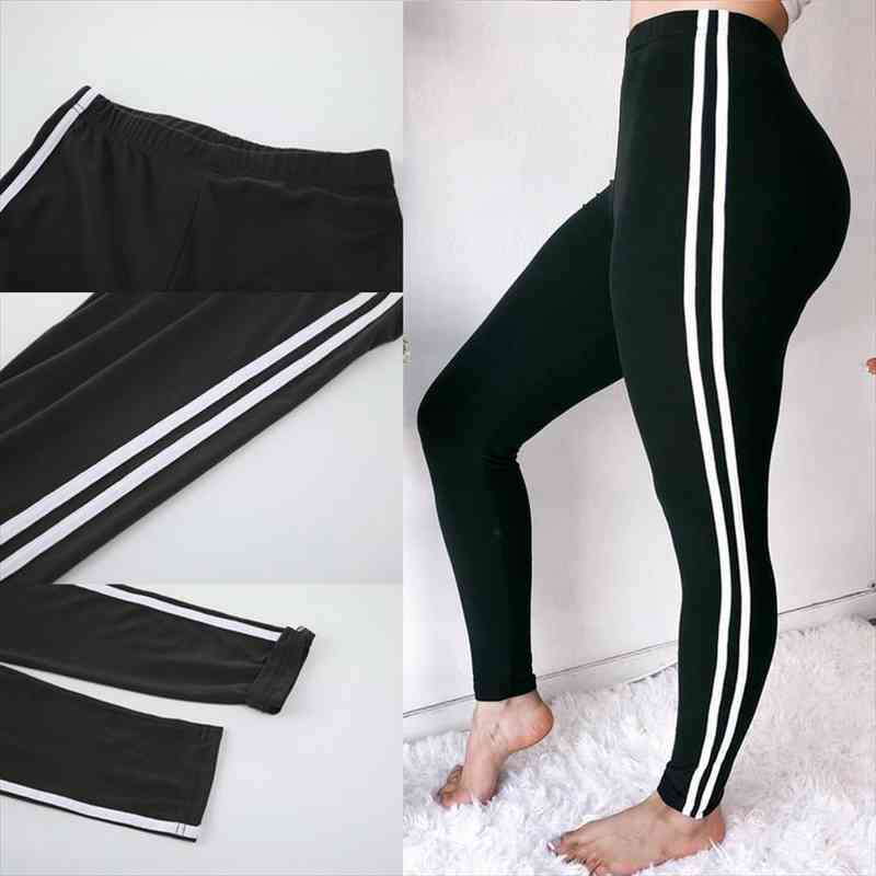 

Women Pants For Women Capris High Waist Sexy Leggings Pantalones Soft Trousers Thin Spring Leggings, Black;white