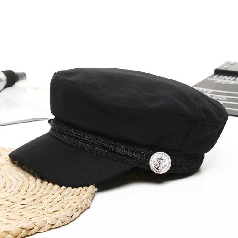 

Berets 2021 Trend Winter Hats For Women French Style Wool Baker's Boy Hat Cool Baseball Cap Black Visor Gorras Casquette