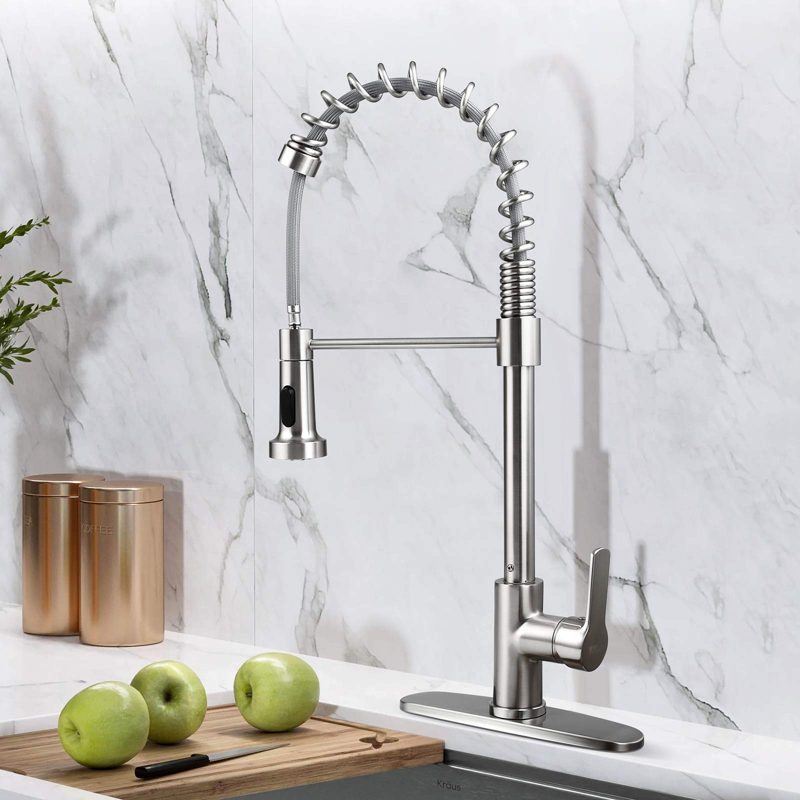 

High Arc Kitchen Faucet With Pull Down Sprayer