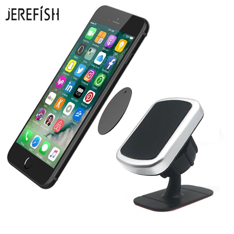 

Cell Phone Mounts & Holders JEREFISH Universal Car Holder Magnetic Dashboard Mount Magnet Stick On For 8 7 S9 GPS Phones
