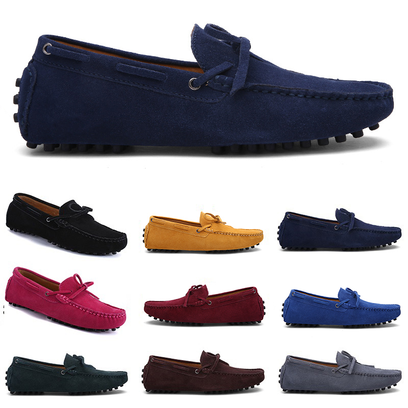 

men casual shoes Espadrilles triple black navy brown wine red Lime Green Sky Blue Burgundy mens sneakers outdoor jogging walking four