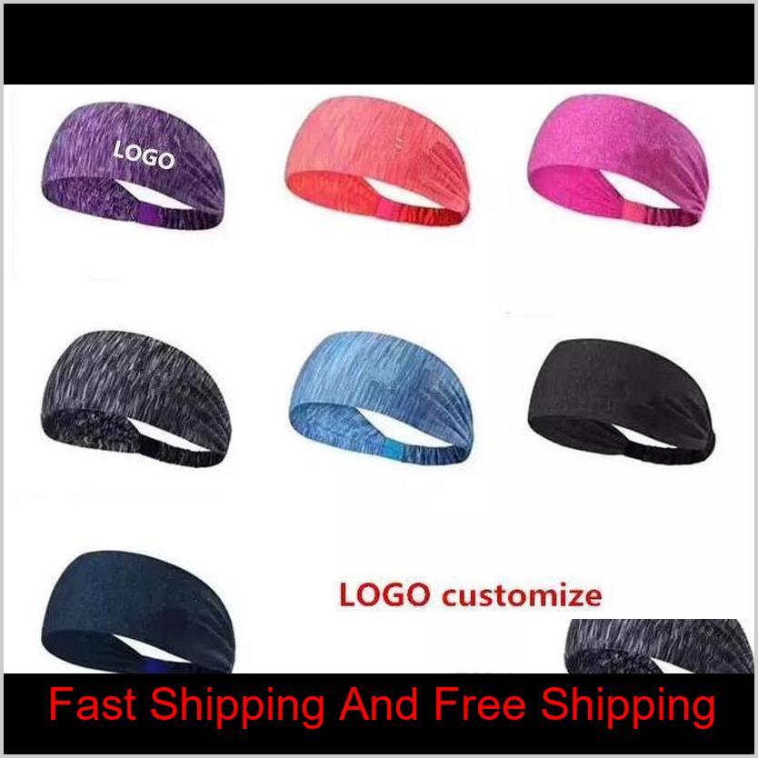 

Accessories Tools Hair Products Drop Delivery 2021 Custom Logo Sport Under Sweat Wicking Stretchy Athletic Bandana Headscarf Yoga Headband He