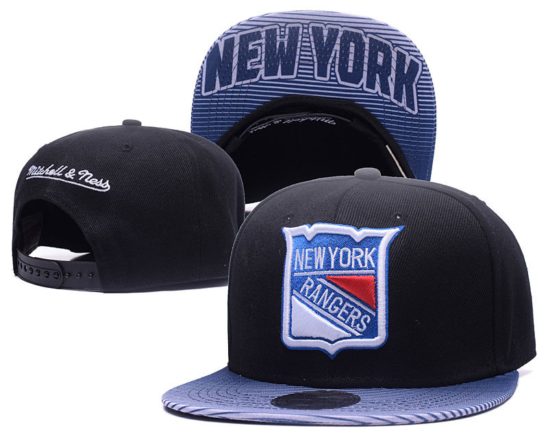 

New Caps Hockey Snapback Caps Hats New York Rangers Cap Black And Blue Color Mix Match Order All Caps in stock Top Quality Football Hat, Black;white
