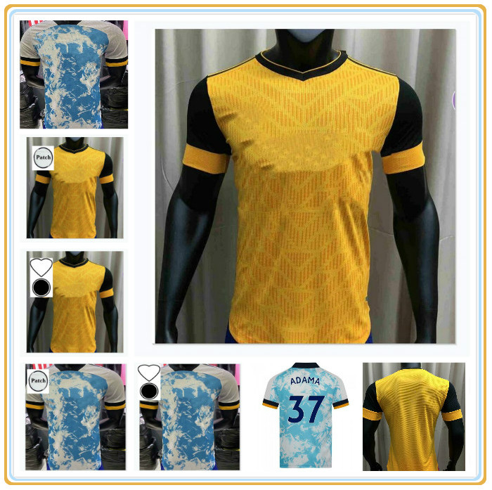 

21 22 soccer jersey Player version NEVES RAUL 2021 2022 camiseta de fÃºtbol J.MOUTINHO ADAMA FÃBIO SILVA PODENCE OTTO neto football shirt, Black;yellow