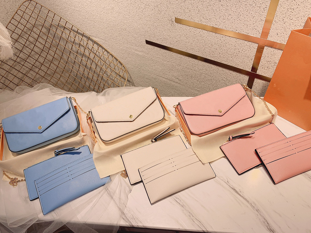 

gift box Vintage Felicie Pochette 3pcs Shoulder Crossbody Bags lady Luxurys Handbags Multi Designers purses women fashion designer Hobo Shop