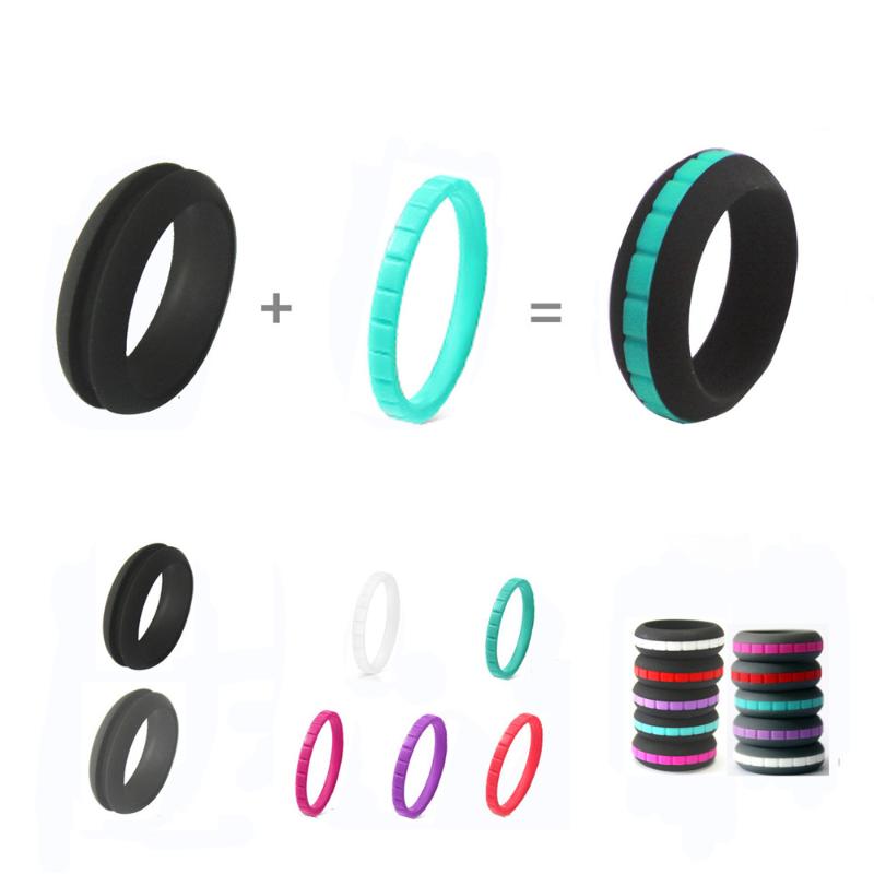 

Wedding Rings 8mm DIY Silicone For Men Women Bands Rubber Finger Sport ECO-Friendly Silicon Gifts
