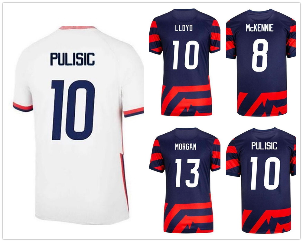 

10 LLOYD PULISIC Customized Thai Quality Soccer Jerseys 2021 8 McKENNIE 13 MORGAN 15 RAPINOE 11 KRIEGER 15 RAPINOE yakuda local online store Dropshipping Accepted, 21-22 away