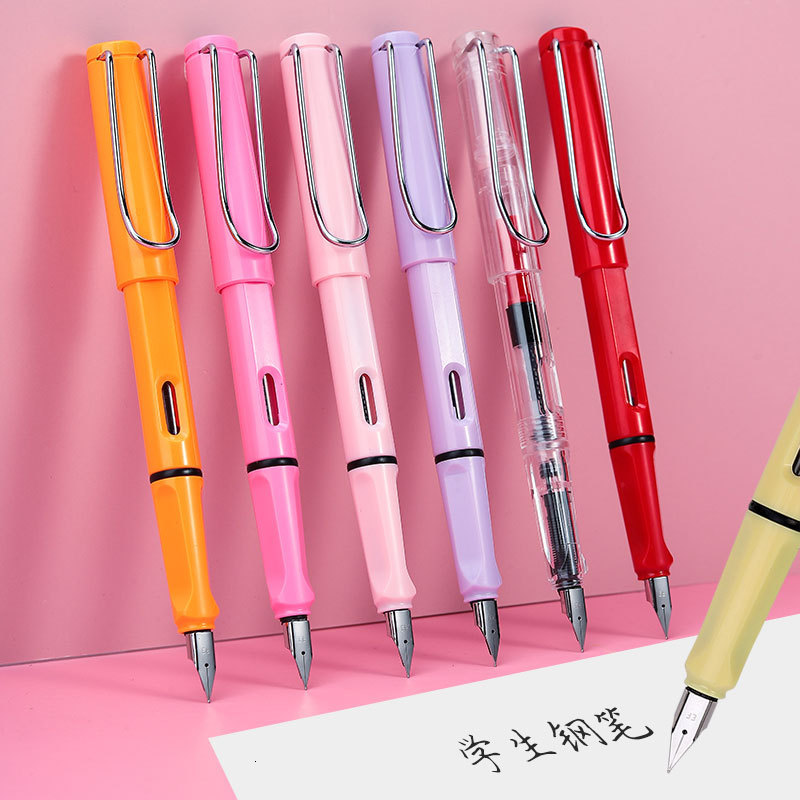 

Pens Upright primary school students calligraphy practice office color upright, Red