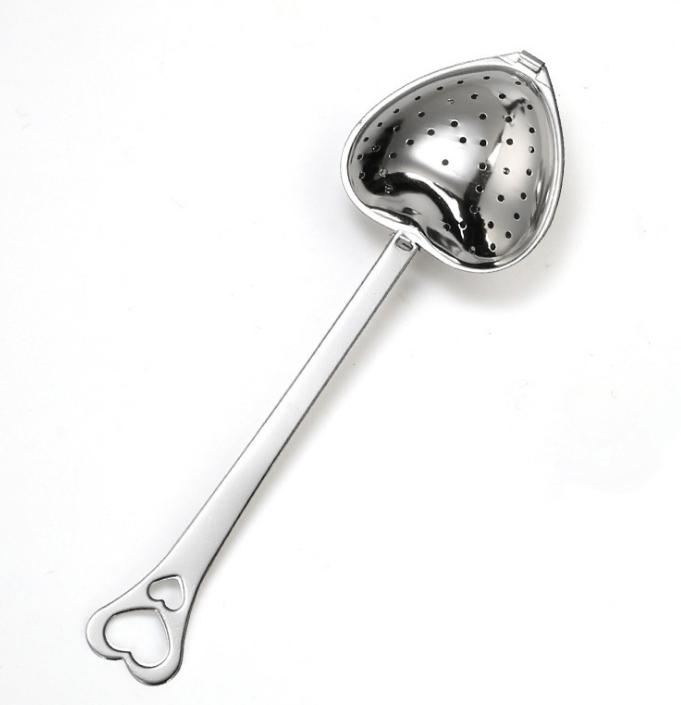 

2021 High Quality Designer Heart Shape Stainless Steel Tea Infuser Spoon Strainer Steeper Handle Shower Tea Strainer Tool