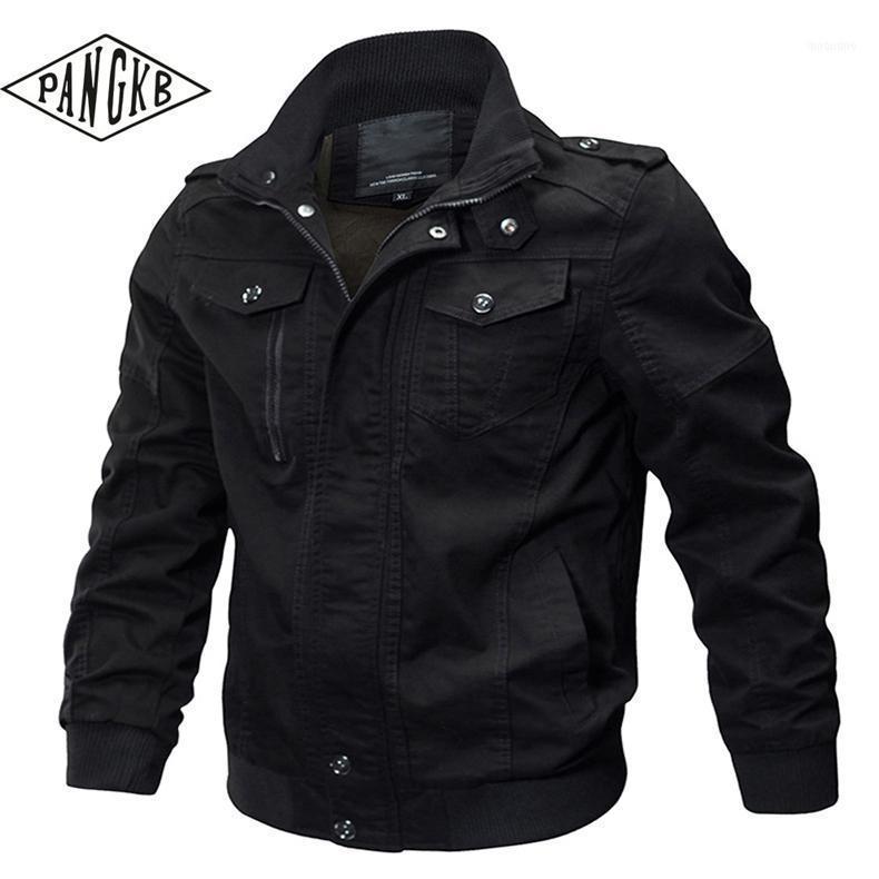 

Men's Jackets [ PANGKB ] Fashion Jacket Men Spring Autumn Dogfight Pilot Male Coat Thin Outwear1, Black
