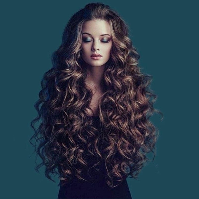 

BJD Wig Hunan hair high temperature silk small curl wig, Ombre color