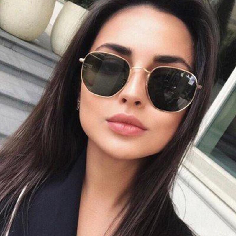 

Sunglasses Classic Square Metal Women Vintage 2021 Retro Style Summer Clear Shades Eyewear Fashion Colorfuls Lady Brand Glasses