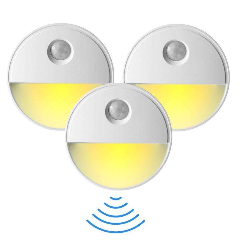 

Night Lights LED Light Motion Sensor Bedroom Bedside Lamp Battery Operated Induction Lamps Hallway Pathway Toilet