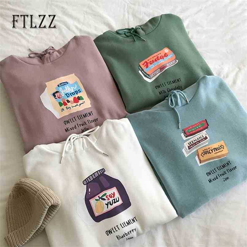 

Autumn Winter Green Sweatshirt Women Casual Ulzzang Harajuku Pullover Woman Hoodies Cute Letter Printed Korean Shirt Outerwear 210525