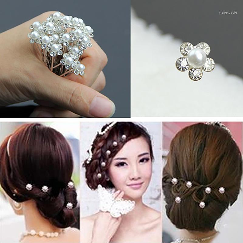 

Hair Clips & Barrettes 20PCS Wedding Bridal U Hairpins Hairpin Jewelry Silver Plated Starfish Crystal Rhinestone Clip Pins Accessories Whole, Golden;silver