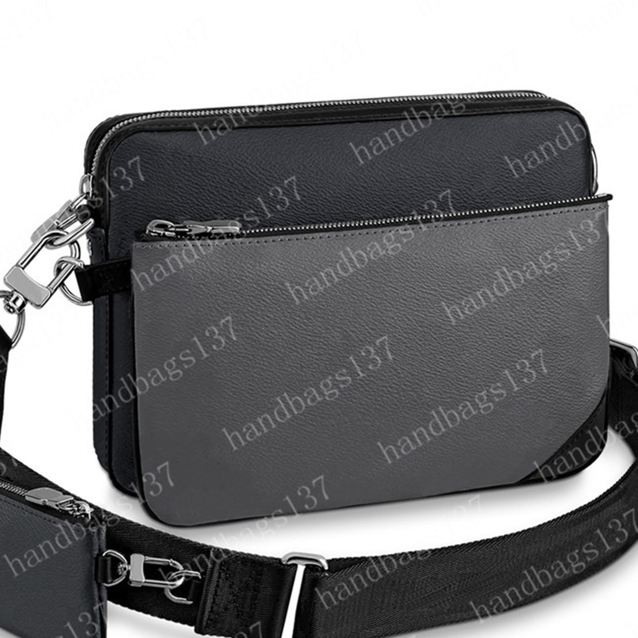 

3 piece crossbody bag men shoulder bag men crossbody handbag men Crossbody Bag Purses Bags Leather Clutch Backpack Wallet 69347 25cm 1-8, #01 black flower