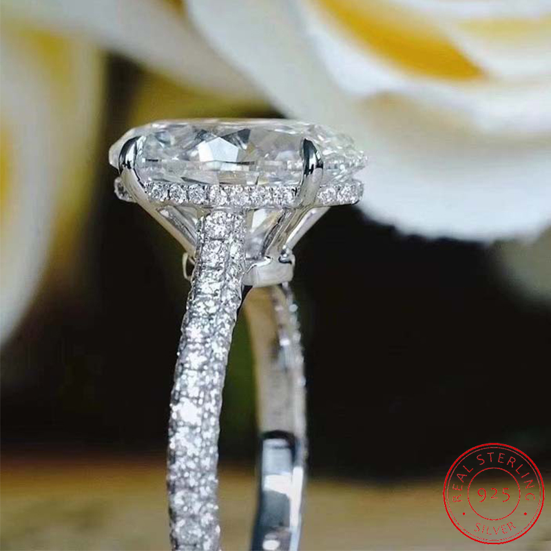 

2021 Arrival Fashion 925 Sterling Silver Oval Engagement Ring For Women Anniversary Gift Jewelry XR536