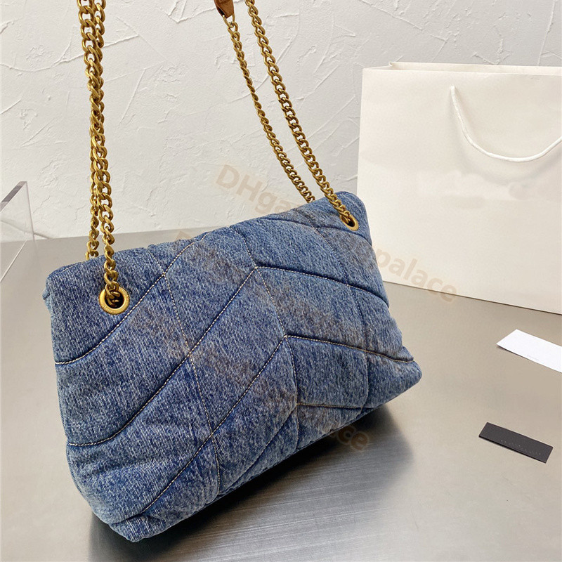 

Blue Shoulder Bags Canvas High Quality 2022 Luxurys Designers Bag Handbag Chains Messenger Women Totes Fashion Vintage Handbags Classic Crossbody Clutch Wallet, No bags