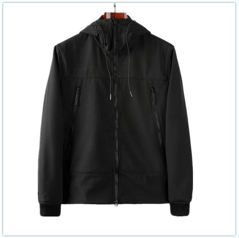 

Spring and autumn loose style top mens Soft shell jacket coat Glasses hat Plush and thickened Plush and thicken -2XL #062604, Black